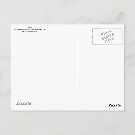 Garner Valley Briefkaart (Achterkant)