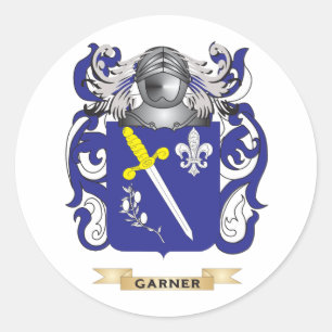 Garner wapenschild (familiewapen) ronde sticker