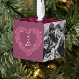 Garnet 2e trouwdag, foto twee foto decoratie