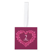 Garnet 2e trouwdag, foto twee foto decoratie (Voorkant)