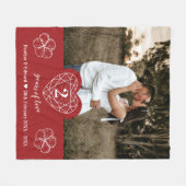 Garnet 2nd Wedding Jubileum Fleece Deken (Voorkant (Horizontaal))