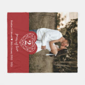 Garnet 2nd Wedding Jubileum Fleece Deken (Voorkant (Horizontaal))