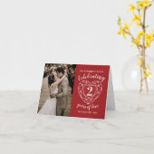 Garnet 2nd Wedding Jubileum Kaart (Gele Bloem)