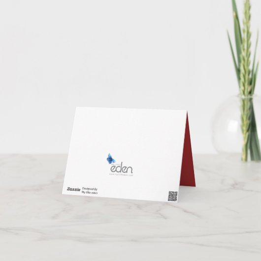 Garnet 2nd Wedding Jubileum Kaart (Achterkant)