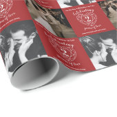 Garnet 2nd Wedding Jubileum omtrekfoto Cadeaupapier (Rol Hoek)