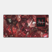 Garnet Birthstone Monogram Personalized Name Bureaumat (Voorkant)