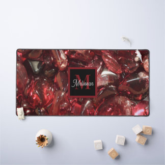 Garnet Birthstone Monogram Personalized Name Bureaumat