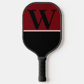 Garnet & Black College Monogram Pickleball Paddle (Voorkant)