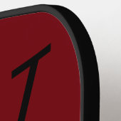 Garnet & Black College Monogram Pickleball Paddle (Links Detail)