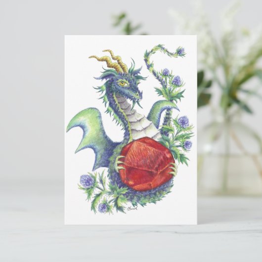 Garnet Dragon Kaart (Staand voorkant)