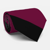 Garnet en Black Broad Regimental Stripe Stropdas (Opgerold)