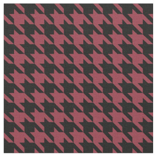 Garnet en Black Houndstooth Stof