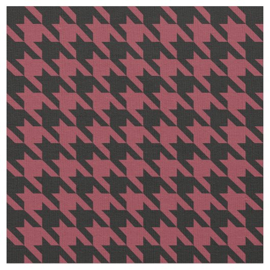 Garnet en Black Houndstooth Stof (Close Up)