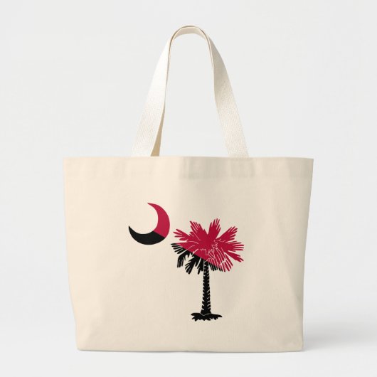 Garnet en Black Palmetto Grote Tote Bag (Voorkant)