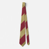 Garnet en Gold Broad Regimental Stripe Stropdas (Voorkant)