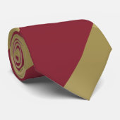 Garnet en Gold Broad Regimental Stripe Stropdas (Opgerold)