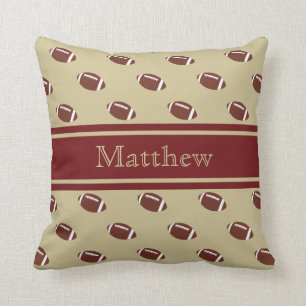 Garnet en Gold Football Sierkussen