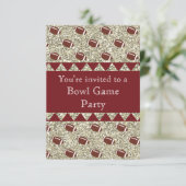 Garnet en Gold/partijuitnodiging Kaart (Staand voorkant)