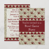 Garnet en Gold/partijuitnodiging Kaart (Voorkant / Achterkant)