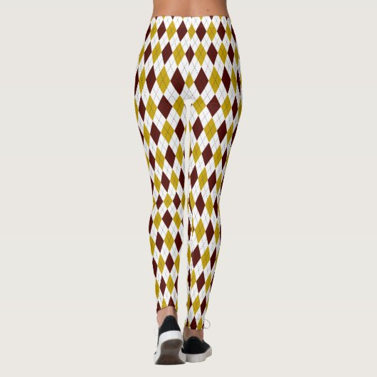 Garnet en Gold Spirited Diamond Argyle Pattern Leggings (Achterkant)
