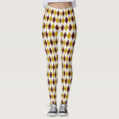 Garnet en Gold Spirited Diamond Argyle Pattern Leggings (Voorkant)