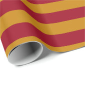 Garnet- en Gold Stripes-papier Cadeaupapier (Rol Hoek)