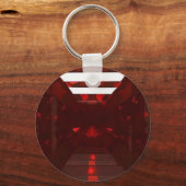 Garnet Gemstone January Birthstone door Sharles Sleutelhanger (Voorkant)