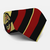 Garnet Gold en Black II Regimental Stripe Stropdas (Opgerold)