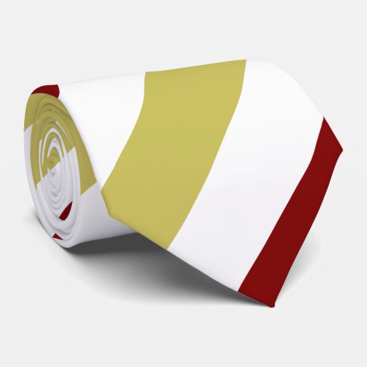 Garnet Gold en White Aangepast Stropdas met standa (Opgerold)