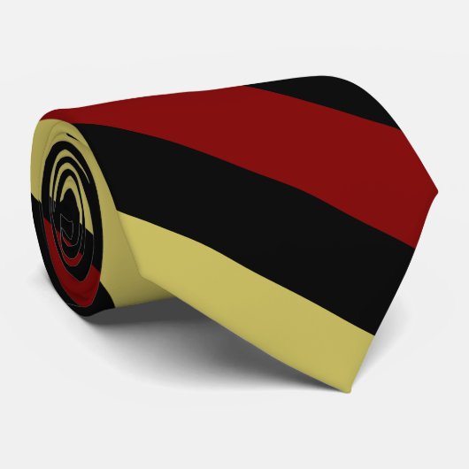 Garnet Gold en zwart, met diagonaal streping Strop Stropdas (Opgerold)