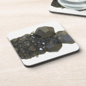 Garnet in natuurlijke vorm bier onderzetter (Linkerzijde)