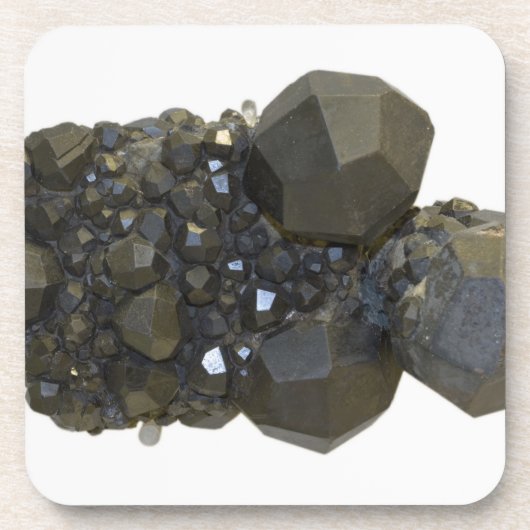 Garnet in natuurlijke vorm bier onderzetter (Voorkant)