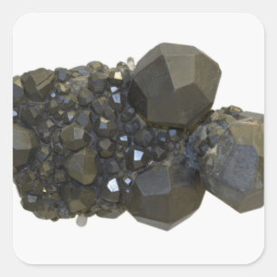 Garnet in natuurlijke vorm vierkante sticker