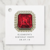 Garnet January Birthstone Bedankjes Labels (Voorkant)
