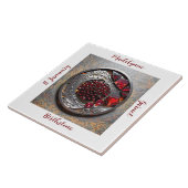 Garnet January Birthstone Name Art Tegeltje (Zijkant)