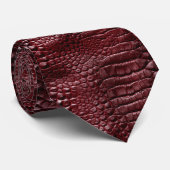 Garnet Krokodillenprint Heren Stropdas (Opgerold)