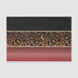 Garnet Red, Black en Jaguar Print Tissuepapier