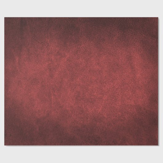 Garnet Red Old Faux Leather Cadeaupapier (Vlak)