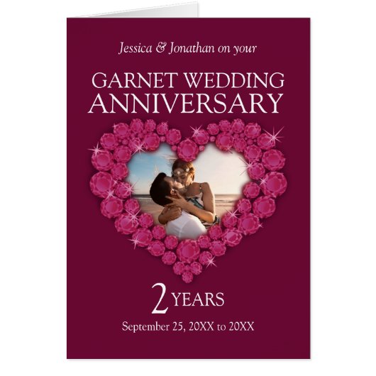 Garnet, tweede trouwdag, fotokaart (Voorkant)