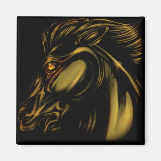 Garon witte bronzen magneet (Voorkant)