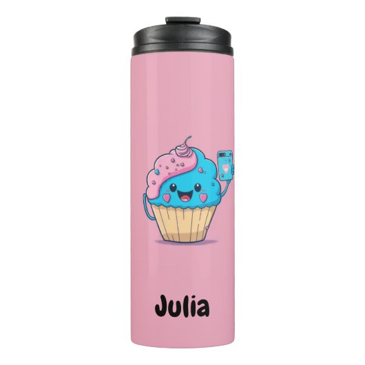 Garrafa Personalizada cupcake (Julia) Thermosbeker (Voorkant)