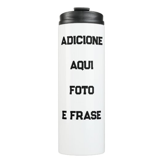 Garrafa Térmica Personalizada: Foto, Frase e Nome Thermosbeker (Voorkant)