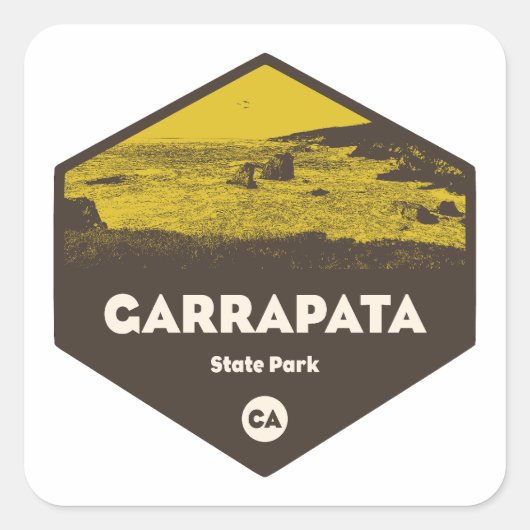 Garrapata State Park California Vierkante Sticker (Voorkant)