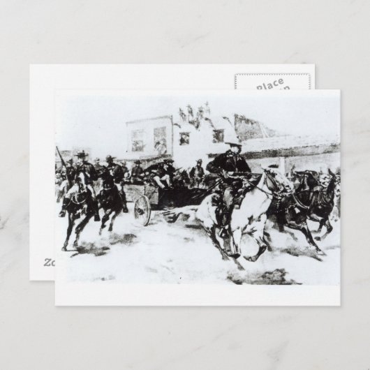 Garret brengt Billy het Kind in, 1880 Briefkaart (Voorkant / Achterkant)