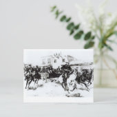 Garret brengt Billy het Kind in, 1880 Briefkaart (Staand voorkant)