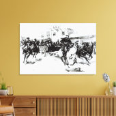 Garret brengt Billy het Kind in, 1880 Canvas Afdruk (Insitu (Woonkamer))