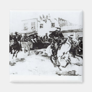 Garret brengt Billy het Kind in, 1880 Magneet