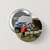 Garrett 1st-trofeeknop ronde button 5,7 cm (Voorkant /achterkant)