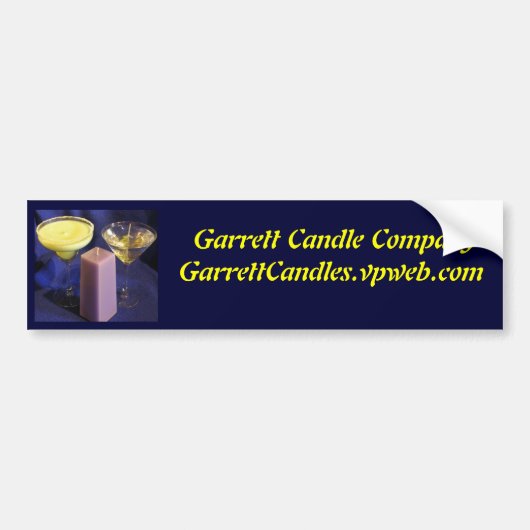 Garrett Candle Company GarrettCandles.vpweb.com Bumpersticker (Voorkant)