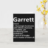 Garrett Definitie Persoonlijke Naam Grappig Kaart (Gele Bloem)